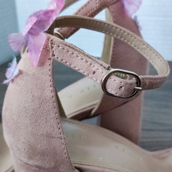 Kelly & Katie Butterfly  Chunky High Heels Size 6 Preppy Formal Dressy Pumps - Picture 11 of 14